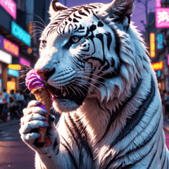 [LINEスタンプ] ホワイトタイガーの新日常13