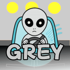 [LINEスタンプ] 宇宙人グレイの動くスタンプ