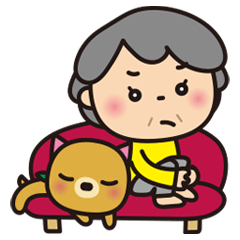 [LINEスタンプ] ばぁばとわんこ★理不尽とたたかうスタンプ