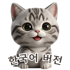 [LINEスタンプ] 【韓国語】 アメリカンショートヘア 1