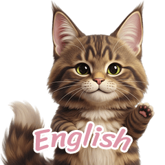 [LINEスタンプ] 【英語】 メインクーン スタンプ 2