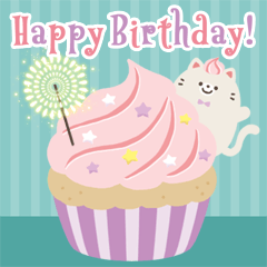 [LINEスタンプ] ネコの飛び出す誕生日＆イベント♪