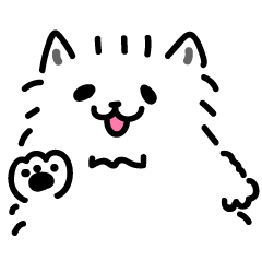 [LINEスタンプ] ふかふかサモエド