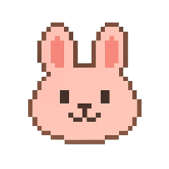 [LINEスタンプ] 平成レトロ風☆ドット絵☆うさぎ☆ねこ