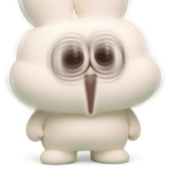 [LINEスタンプ] 激しく可愛い3D太っちょうさぎ