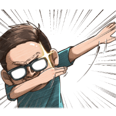 [LINEスタンプ] ヨロコビおじさん