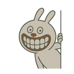 [LINEスタンプ] 歯が丈夫すぎるウサギ2