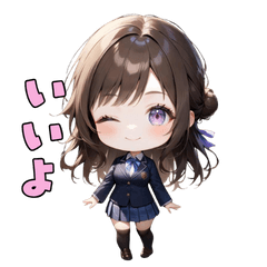 [LINEスタンプ] 優等生JKガール