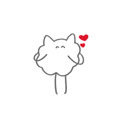 [LINEスタンプ] フワフワネコの毎日