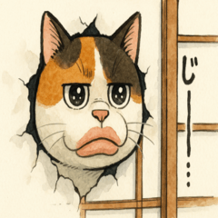 [LINEスタンプ] くちびる三毛猫