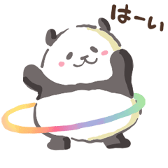 [LINEスタンプ] 動く！パンダのエクササイズでこんにちは