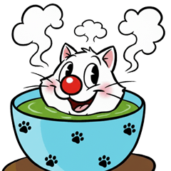 [LINEスタンプ] 猫茶の1日（日本猫）