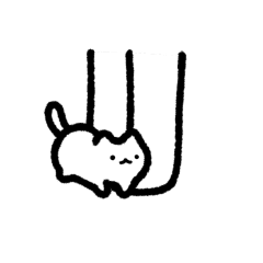 [LINEスタンプ] 動く！超小さいしろねこ