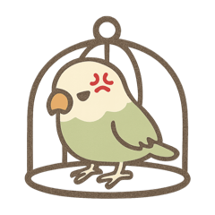 [LINEスタンプ] インコさん☆お怒り＆げんなり編