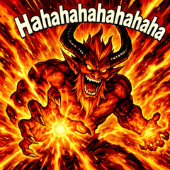 [LINEスタンプ] 火の魔神イフリート【アニメ風】