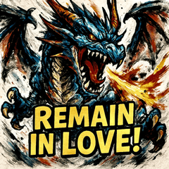 [LINEスタンプ] ラブドラゴン【水墨画風】