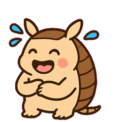 [LINEスタンプ] がんばるアルマジロ@SFW