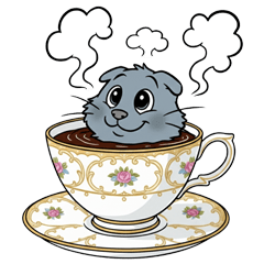[LINEスタンプ] 猫茶の1日 ー2ー