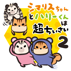 [LINEスタンプ] シマリスちゃんとハリーくんは超ちいさい2