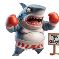 [LINEスタンプ] 暴れん坊サメボクサーの爆笑コレクション