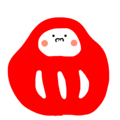[LINEスタンプ] ほっこりだるまくん