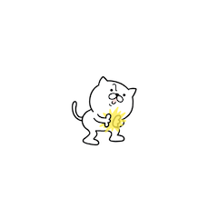 [LINEスタンプ] つかいやすいねこです。mini2 4コマ物語