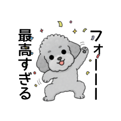 [LINEスタンプ] テンション高めのトイプードル