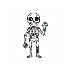 [LINEスタンプ] 癒してガイコツ