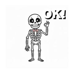 [LINEスタンプ] 癒してガイコツ2