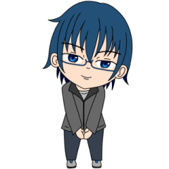 [LINEスタンプ] 青髪の男子スタンプ