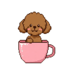 [LINEスタンプ] 動く！ドット絵犬