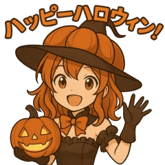 [LINEスタンプ] かぼちゃガールの秋スタンプ