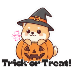 [LINEスタンプ] 秋＆ハロウィン♡LOVE柴犬
