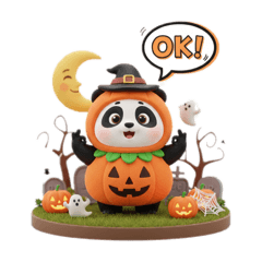 [LINEスタンプ] パンダちゃんのハロウィン＆クリスマス