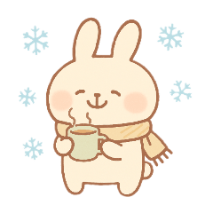 [LINEスタンプ] ゆるうさ 冬スタンプ（平成編）