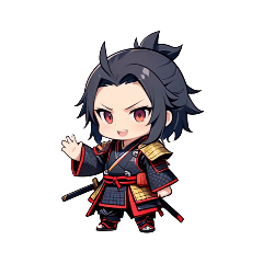 [LINEスタンプ] ちび武将スタンプ・黒焔編