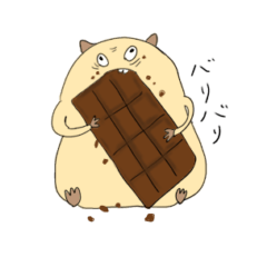 [LINEスタンプ] 扱いに困るハムスター