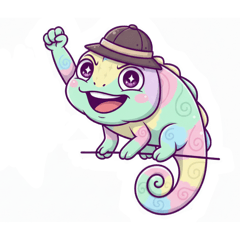 [LINEスタンプ] 癒しのカメレオン