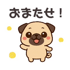 [LINEスタンプ] パクっとパグちゃん