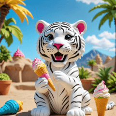 [LINEスタンプ] ホワイトタイガーの新日常15