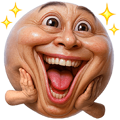 [LINEスタンプ] 顔文字くん 11 (写実バージョン)