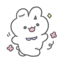 [LINEスタンプ] ミニマル·ラビット : あなたが一番可愛い