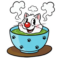 [LINEスタンプ] 猫茶の1日（日本猫） スタンプ