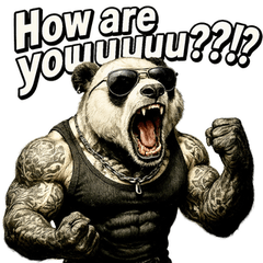 [LINEスタンプ] 大絶叫パンダ