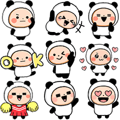 [LINEスタンプ] ちっちゃ！超絶ちいさいパンダタイツまる