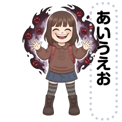 [LINEスタンプ] 悪魔少女の一日