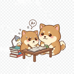[LINEスタンプ] がんばる豆柴