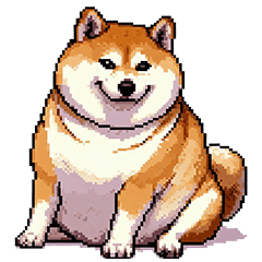 [LINEスタンプ] お誘いで使える 太っちょ柴犬