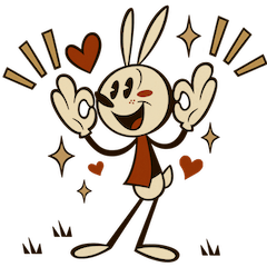 [LINEスタンプ] mottoのレトロラビ達♡便利