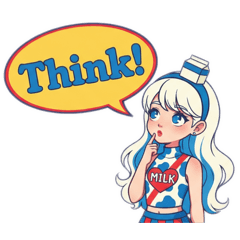 [LINEスタンプ] 牛乳パックモチーフの女の子たち
